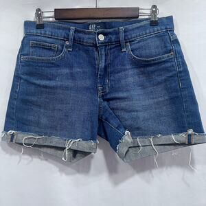 GAP DENIM 5" Short Women's Mid Rise Stretchy Jean Shorts Size 6/28 Momcore